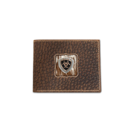 Ariat Bifold Calf Hair Patch Brown Wallet A3566802