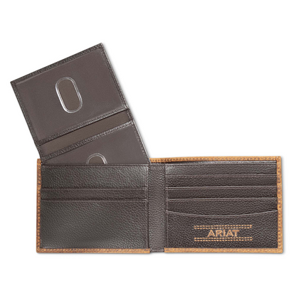 Ariat Bifold Calf Hair Patch Brown Wallet A3566802