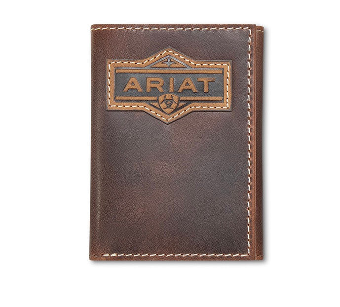 Ariat Trifold Patch Brown Wallet A3566402