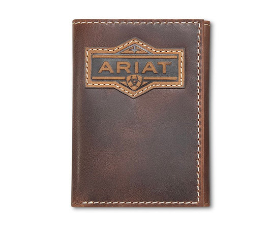 Ariat Trifold Patch Brown Wallet A3566402