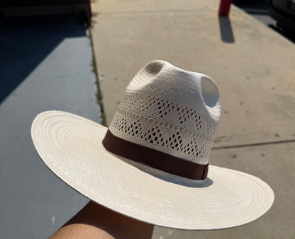 American Hat Straw Double Triangle Vent Weave Brown 6800 S-TD 9LCHOC