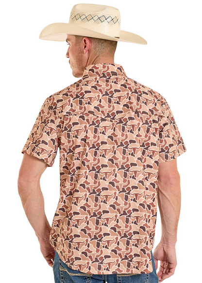 Rock & Roll Camel Camo Tek Print Men’s Shirt BMN3S08394