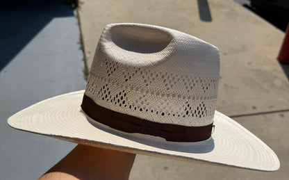 American Hat Straw Double Triangle Vent Weave Brown 6800 S-TD 9LCHOC