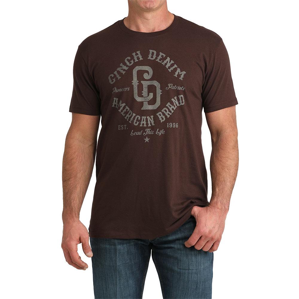 Cinch Men's Brown American Brand Tee Shirt MTT1690716