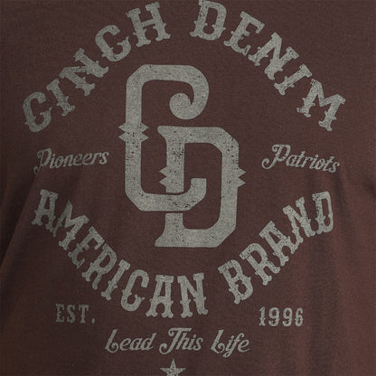 Cinch Men's Brown American Brand Tee Shirt MTT1690716