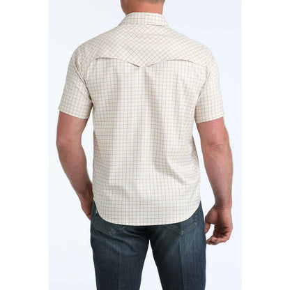 Cinch Men’s Stripe Yellow Short Sleeve Shirt MTW1402012