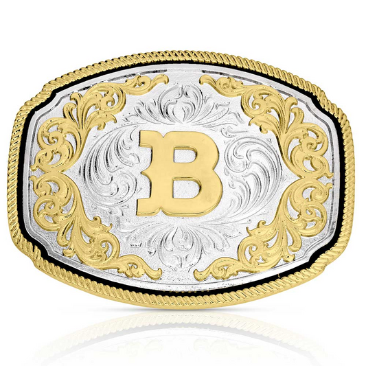 Montana Silversmiths Western Initial Buckle B A1047B