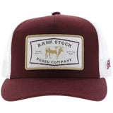 Hooey "Rank Stock" Hat Maroon/White W/Rectangle Patch