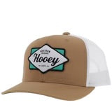 Hooey "Diamond" Hat Tan/White W/Teal/White & Black Patch