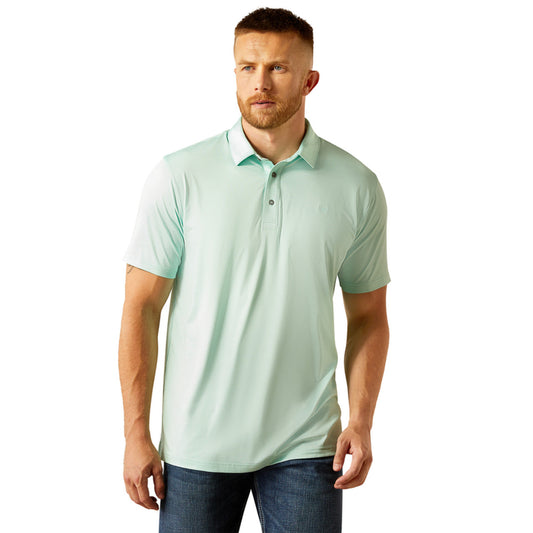 Ariat Charger 2.0 Parasail Aqua SS Men’s Polo