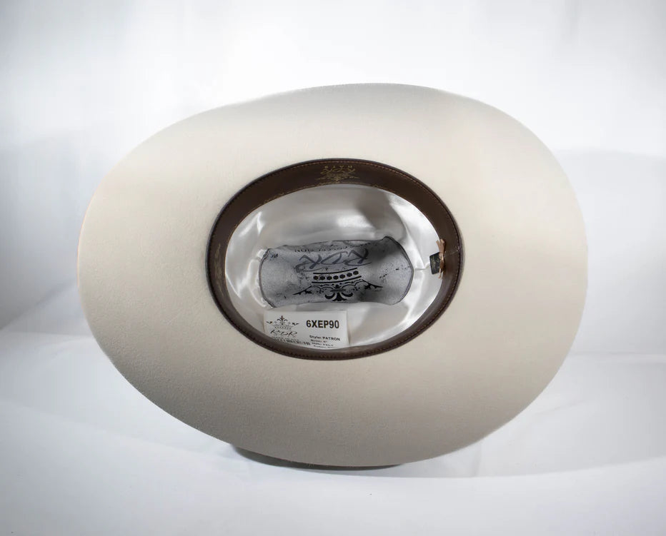 Rdr El Patron 6X Bone Felt Hat Brim 4” 6XEP90