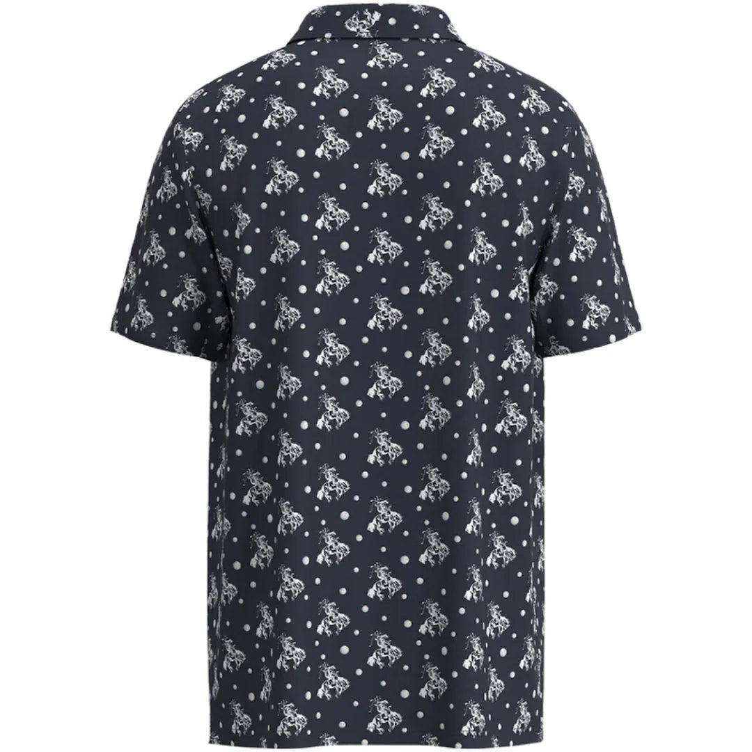 Hooey Men's The Weekender Graphic Navy & White Polo Shirt HP2601NVPR