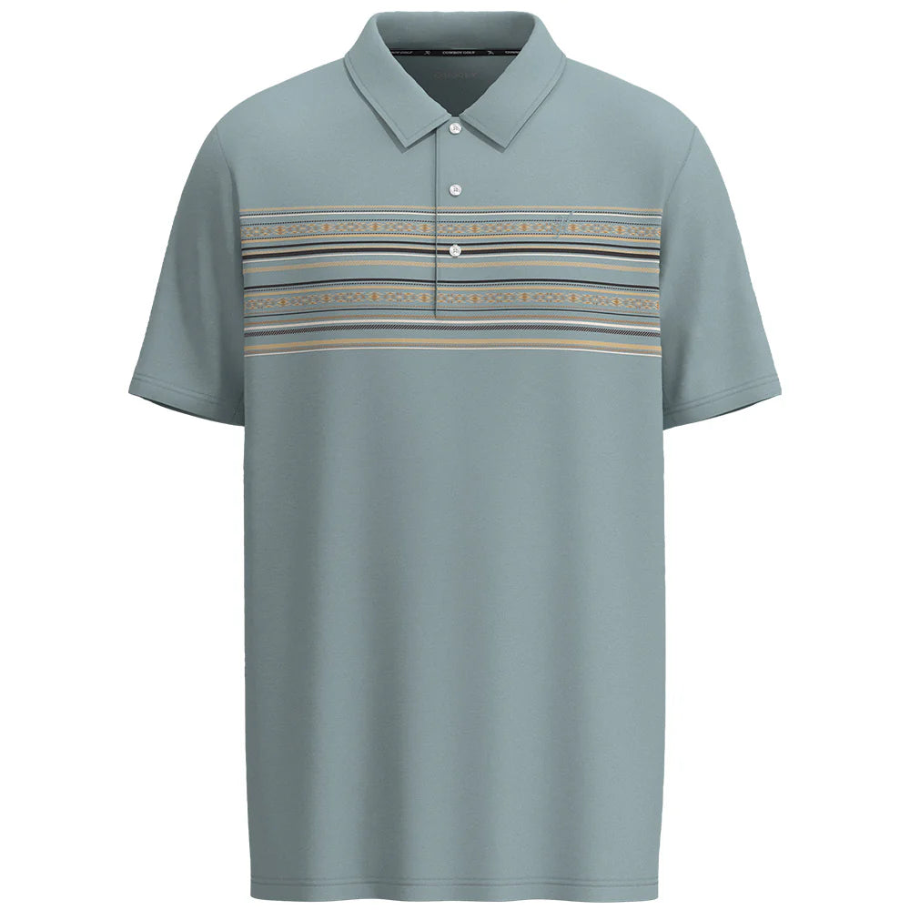 Hooey "The Weekender" Polo Light Blue W/Serape HP2601LTBL