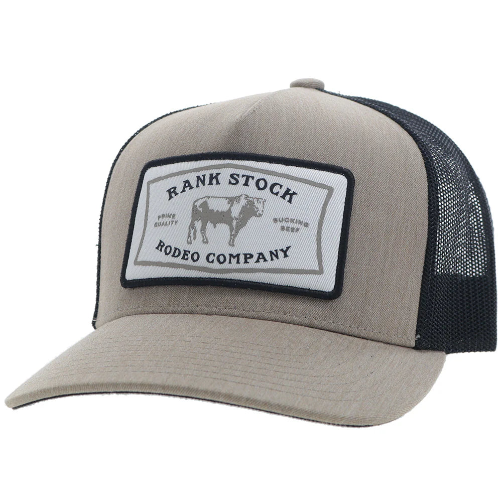 Hooey "Rank Stock" Hooey Hat Tan/Black W/White/Black Patch 2461T-TNBK