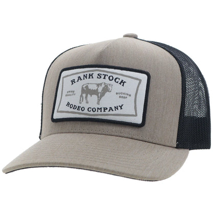 Hooey "Rank Stock" Hooey Hat Tan/Black W/White/Black Patch 2461T-TNBK