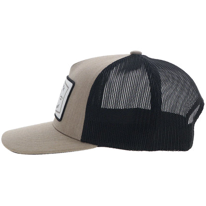 Hooey "Rank Stock" Hooey Hat Tan/Black W/White/Black Patch 2461T-TNBK