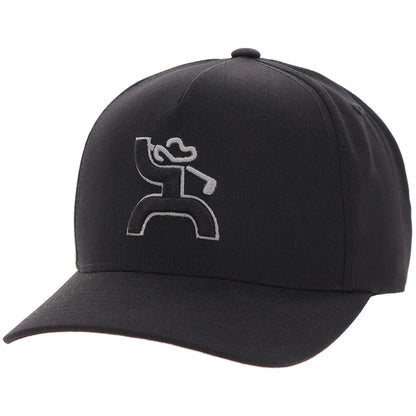 Hooey "Classic" Black W/ White Hooey Golf Logo Hat 2625T-BK