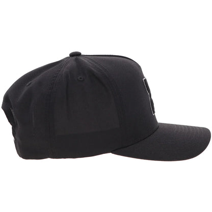 Hooey "Classic" Black W/ White Hooey Golf Logo Hat 2625T-BK