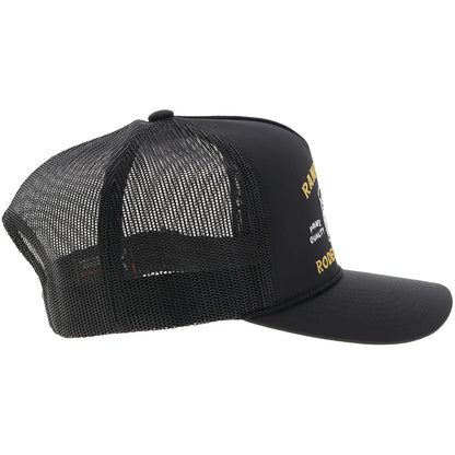 Hooey "Rank Stock" Hat Black W/Yellow & White Stitching 2562T-BK