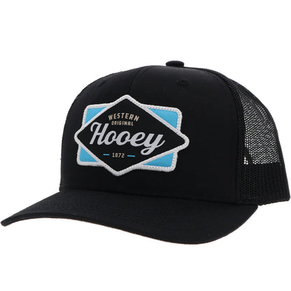 Hooey "Diamond" Hat Black W/Light Blue/Black/ White Patch  2322T-BK