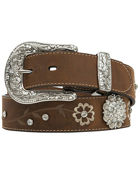 Ariat Women’s Floral Rhinestone Concho Belt