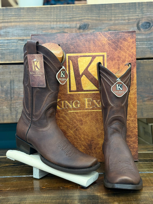 King Exotic Men’s Cutter Toe Rage Walnut Boots 4749940