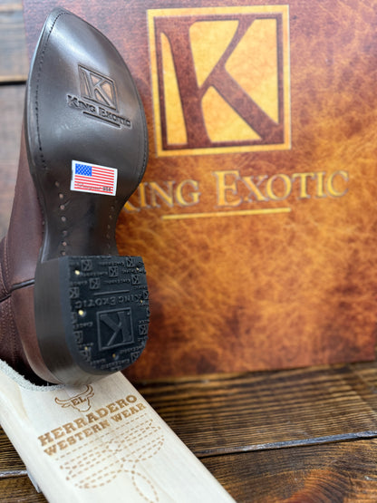 King Exotic Men’s Cutter Toe Rage Walnut Boots 4749940
