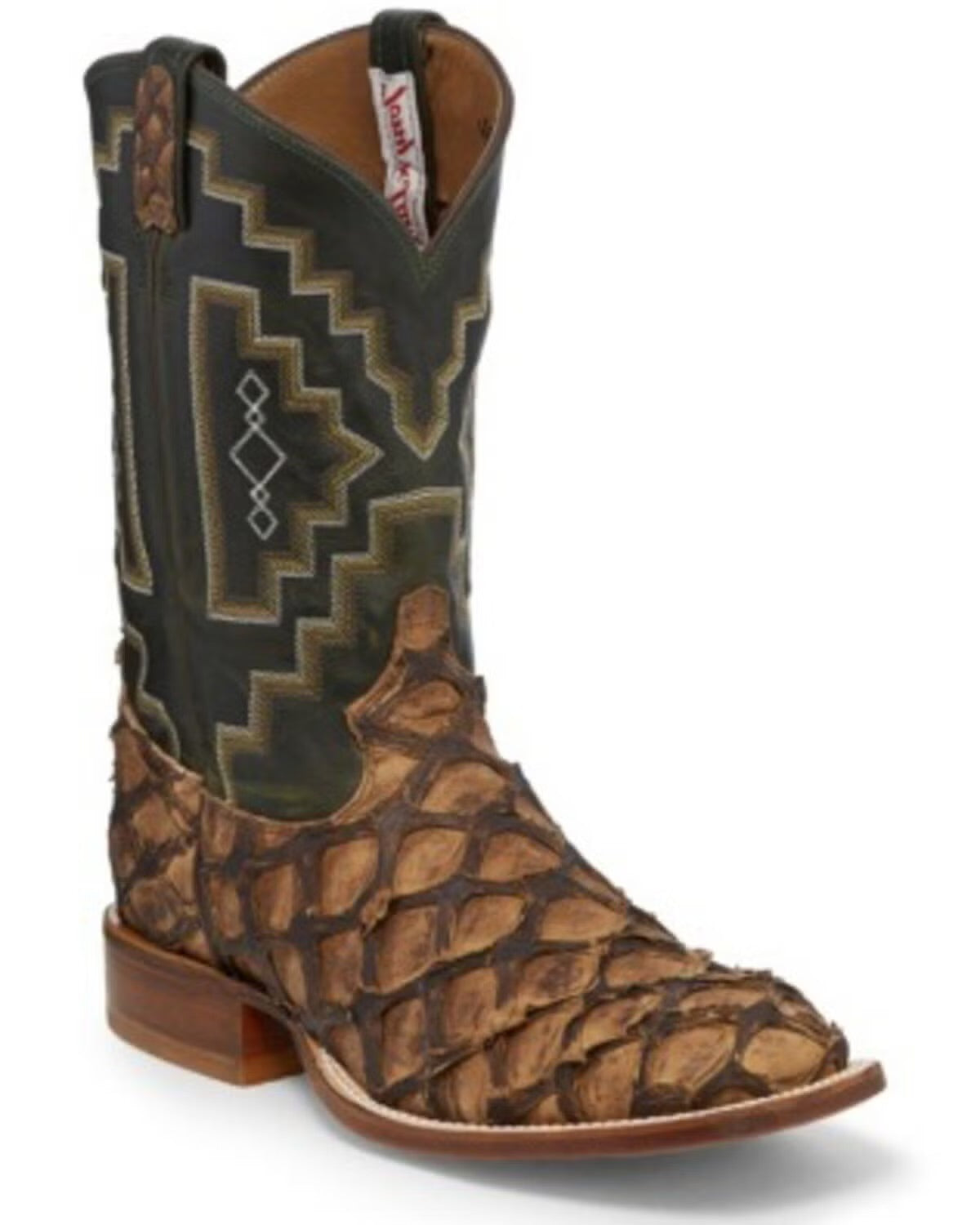 Tony Lama Men’s Leviathan Exotic Pirarucu Western ST Boots 6082