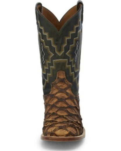Tony Lama Men’s Leviathan Exotic Pirarucu Western ST Boots 6082