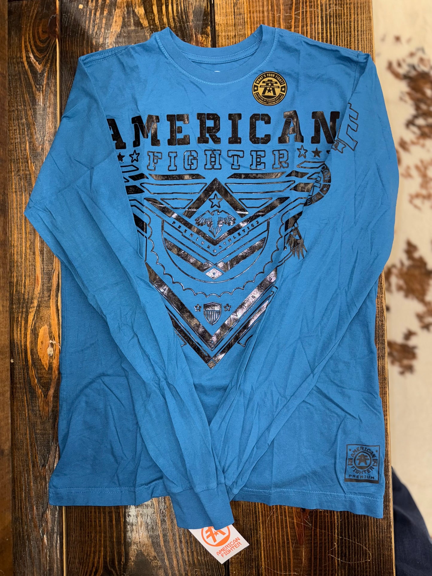 American Fighter Barnhill Men  L/S Tee Ocean Blue FM16063