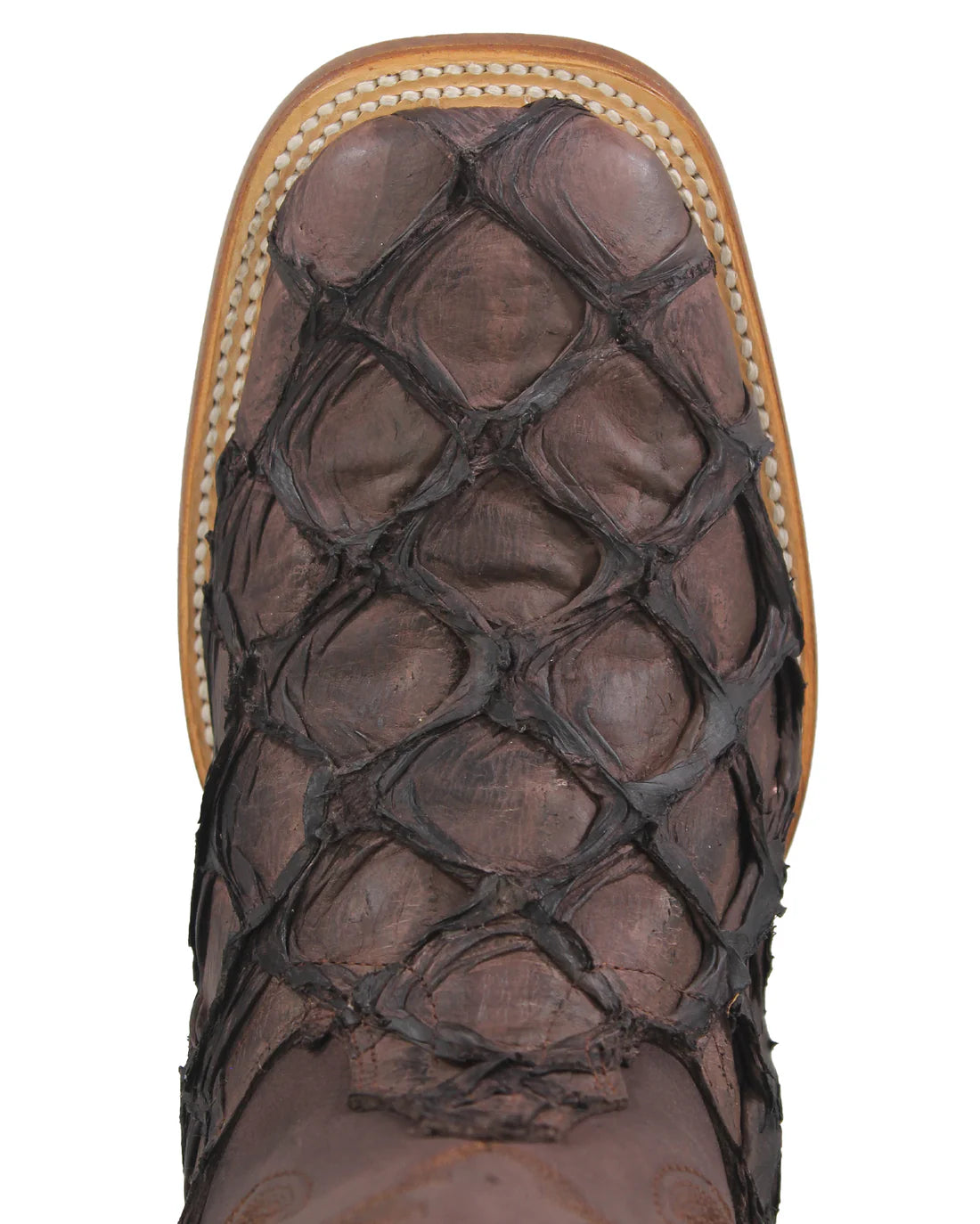 Los Altos Exotic Fish Boots Inverted Pirarucu Tabacco SQ Toe 8221059