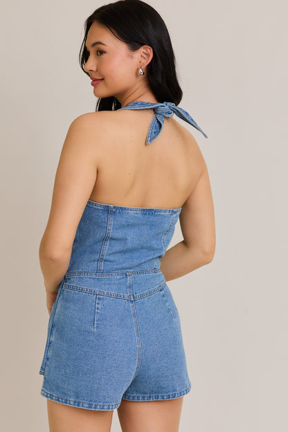 Le Lis Women’s Vest-Style Romper with Micro Shorts PM6177