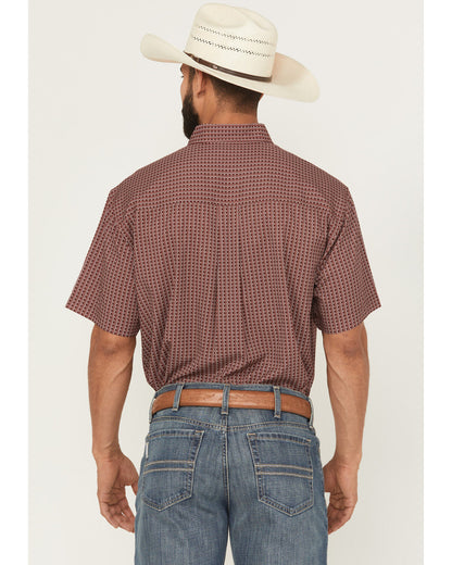 Cinch Men's ArenaFlex Burgundy Geo Print Western Shirt