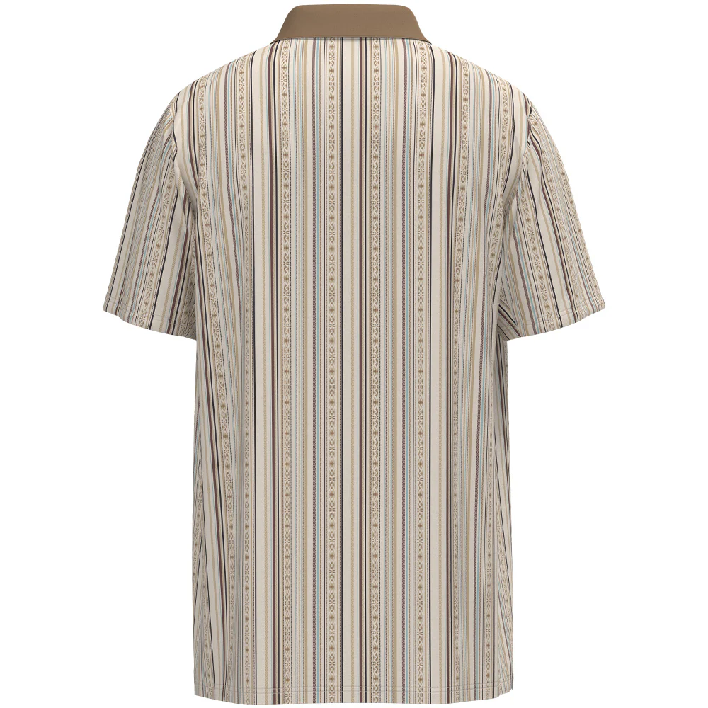 MENS POLO HOOEY WEEKENDER VERTICAL STRIPE GREY
