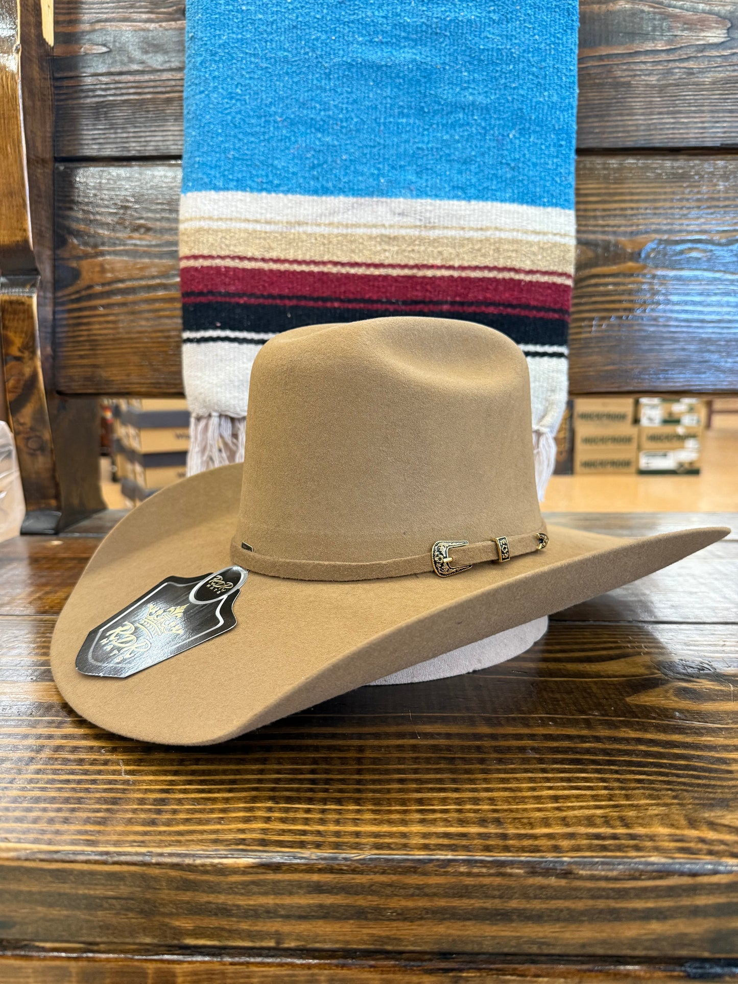 Rdr 4x Pecan Open Crown Felt Hat Brim 4 1/4 4XA40