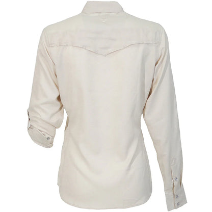 HOOEY "SOL" LADIES LONG SLEEVE PEARL SNAP SHIRT CREAM