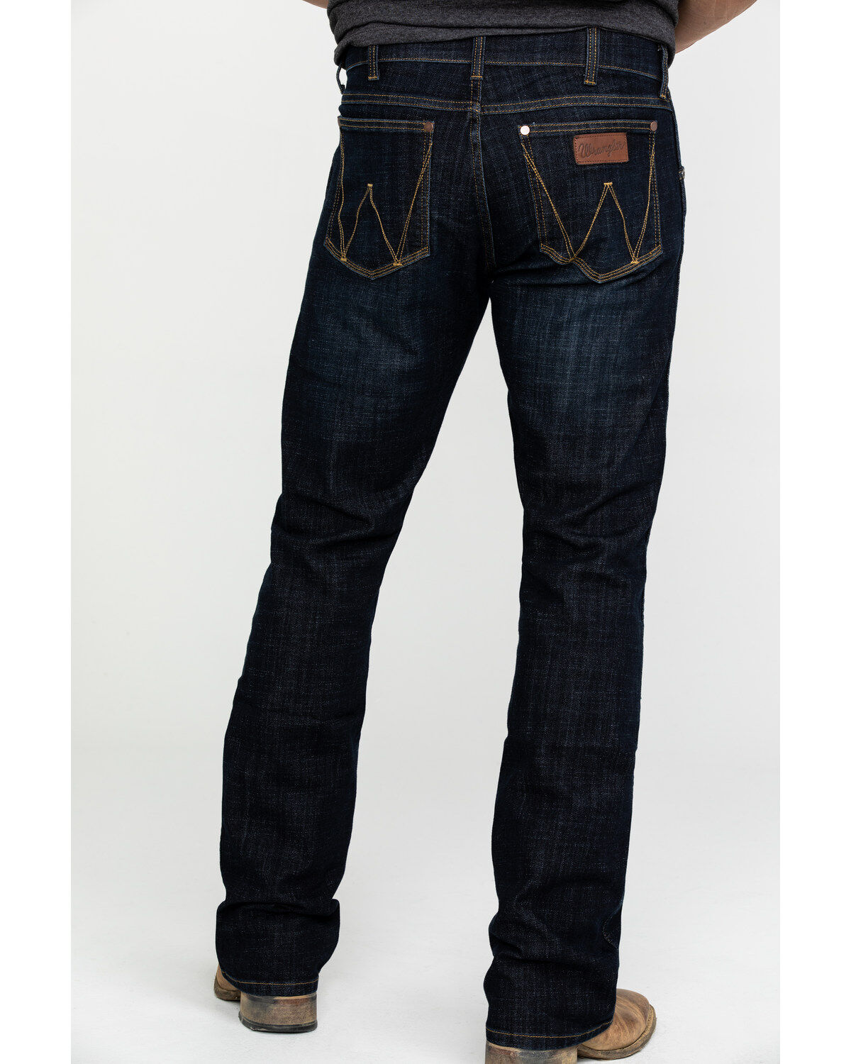 Wrangler Retro Men’s Dark Wash Slim Bootcut Stretch Jeans 1077MWZDX