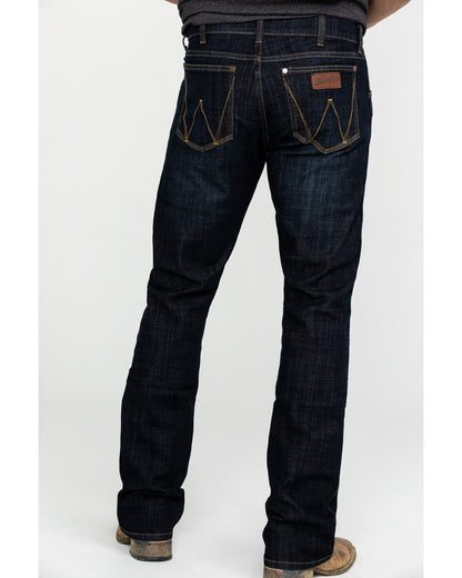 Wrangler Retro Men’s Dark Wash Slim Bootcut Stretch Jeans 1077MWZDX