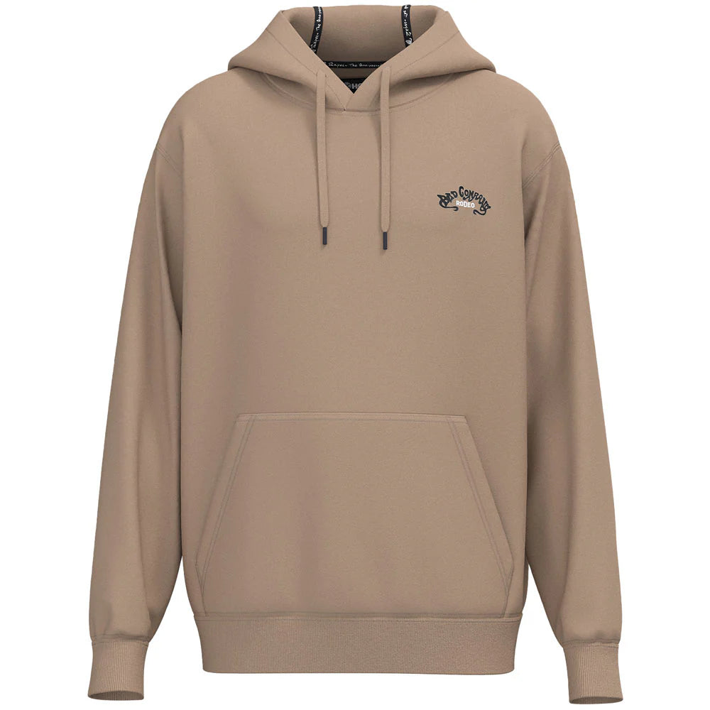 HOOEY BAD COMPANY MENS RODEO HOODY TAN W/ LOGO ON BACK