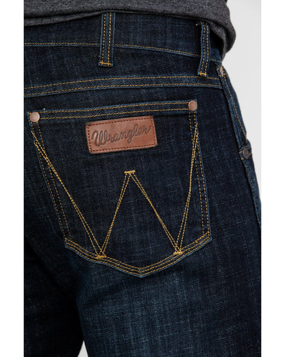 Wrangler Retro Men’s Dark Wash Slim Bootcut Stretch Jeans 1077MWZDX