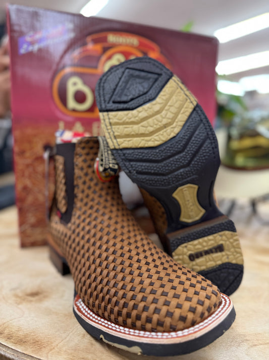 Besserro Botin Petatillo Cafe-Miel Suela Hule 6503