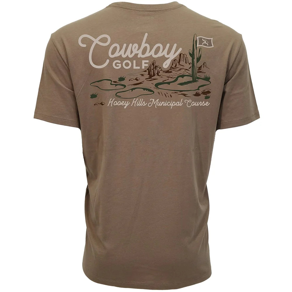 HOOEY "HOOEY HILLS" BROWN COWBOY GOLF T-SHIRT