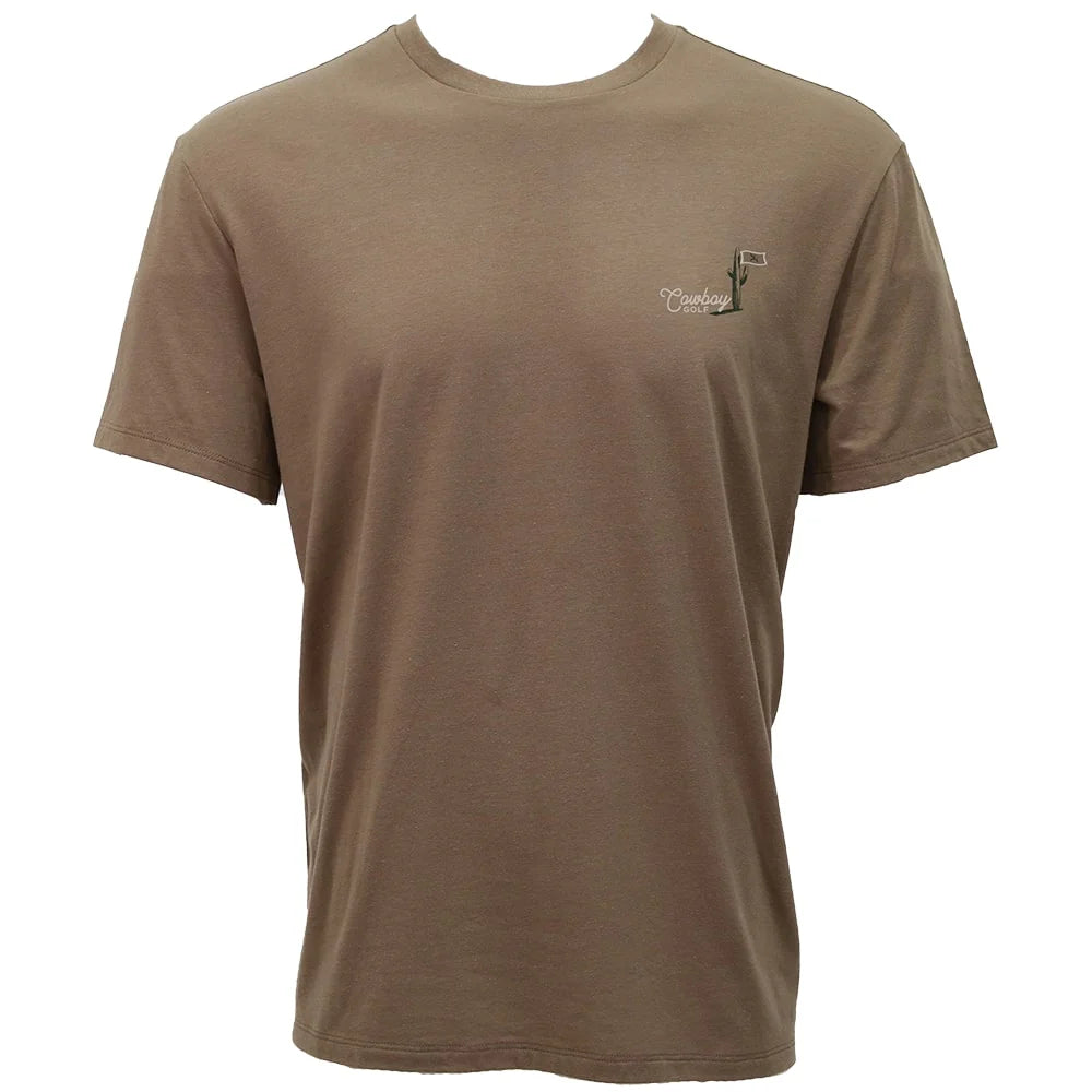 HOOEY "HOOEY HILLS" BROWN COWBOY GOLF T-SHIRT