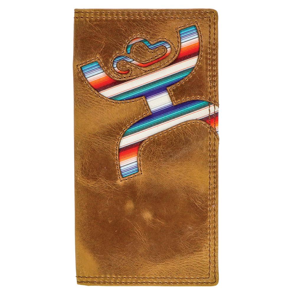 Hooey Original Rodeo Wallet Tan W/Sunset Serape Print