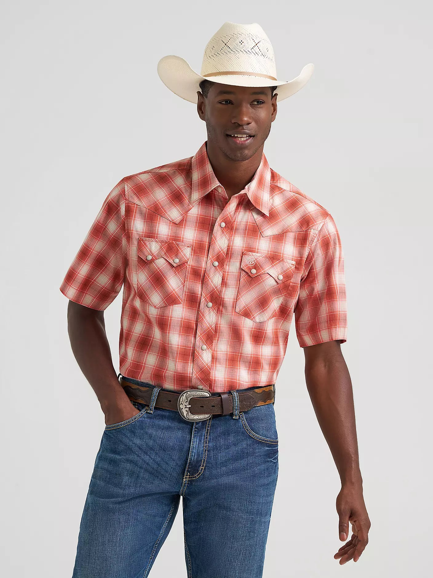 Wrangler Men’s  Retro SS Sawtooth Pocket Western Snap shirt 112374755