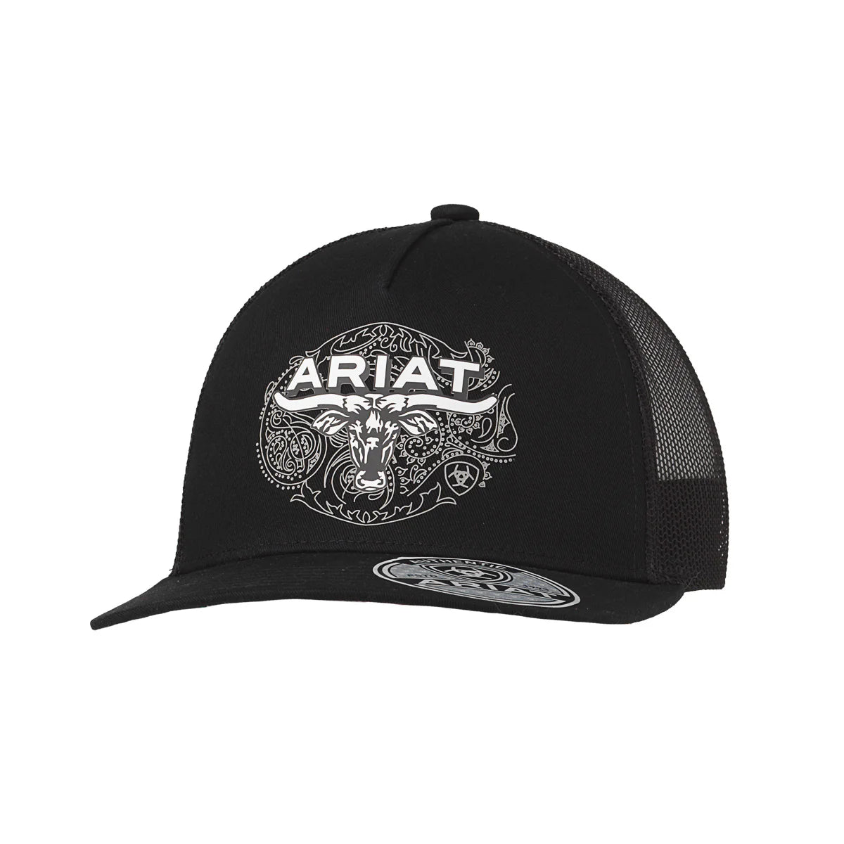 Ariat Men’s Black Longhorn Paisley Cap A300096801