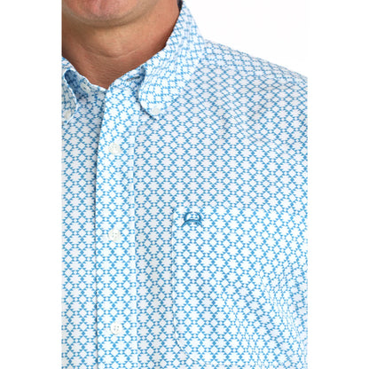 Cinch Men's Blue ArenaFlex Printed Button Down Shirt MTW1704170