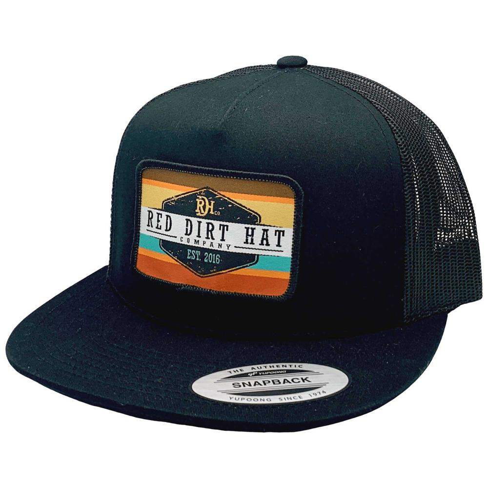 Red Dirt Hat Company Co Army Sunset Black Cap