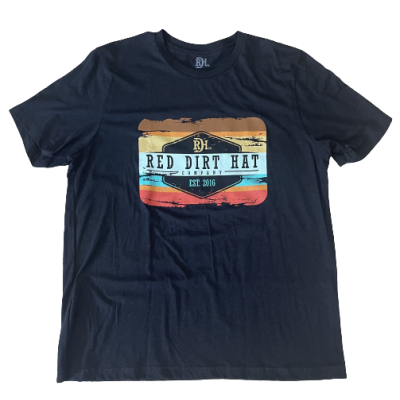 Red Dirt Hat Co Army Sunset Black SS T-Shirt
