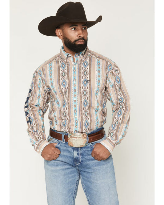 Ariat men’s Team Westlee Southwestern Striped LS Western Shirt Classic Fit 10071714